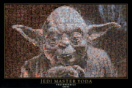 Yoda Photomosaic Poster (really cool)