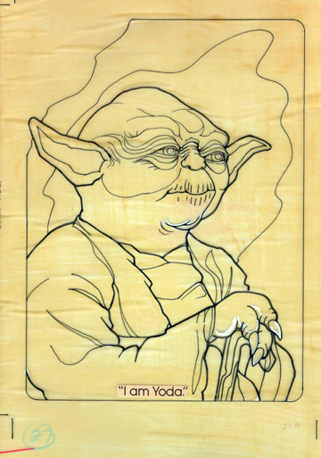 Original artist's drawing from coloring book
