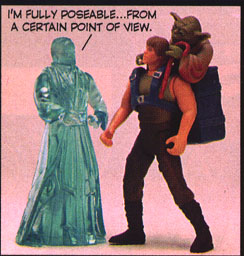 ToyFare Action Figure Magazine Comic with Luke, Yoda, and transparent Obi-Wan figures