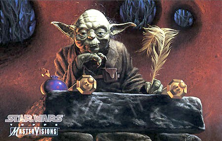 Topps Movie Vision Card 36: Yoda by Whelan