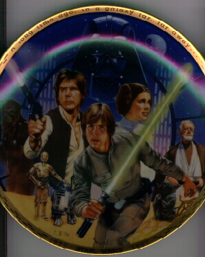 Star Wars plate with Yoda on it