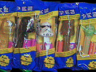 All the Star Wars Pez in blue packages