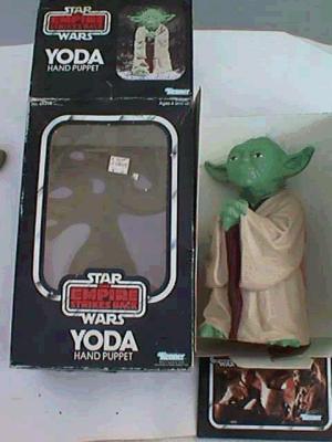 Yoda hand puppet with box