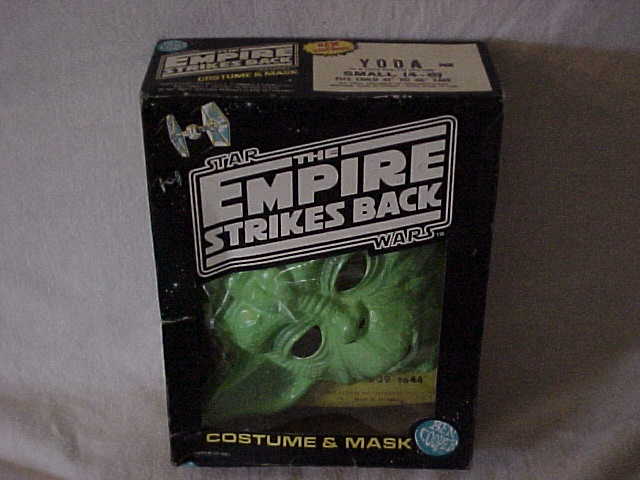 Yoda costume and mask in box