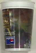 Yoda Special Edition collectors cup with Pepsi symbol on it