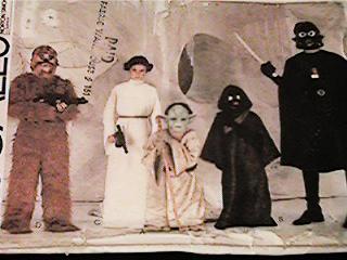 A close up of the McCall's pattern kit with a Yoda costume