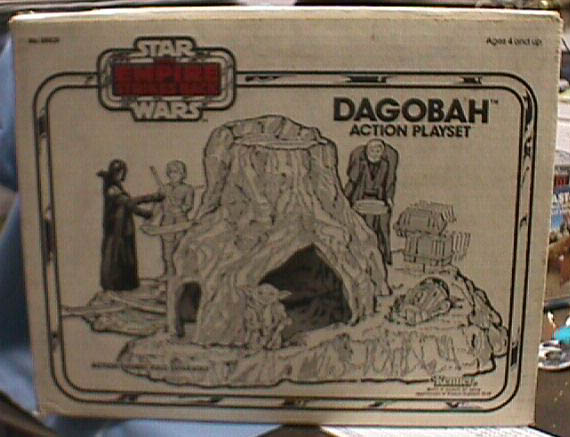 The back of the Dagobah Action playset box