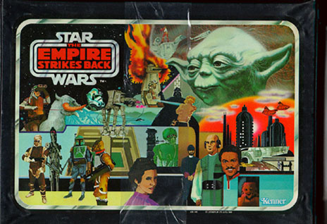 An Empire Strikes Back toy case with Yoda on it
