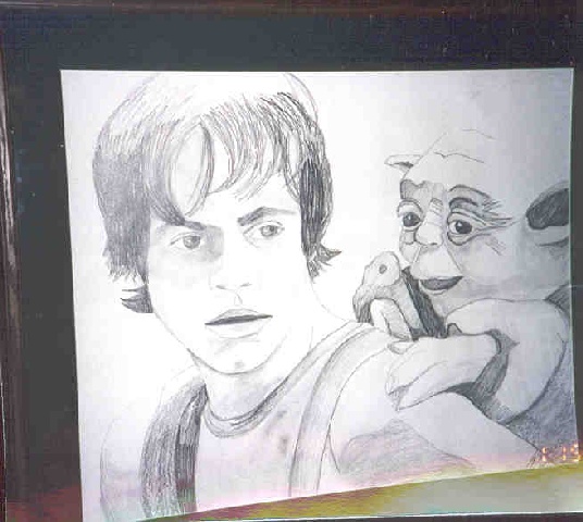 Illustration of Yoda on Luke's back