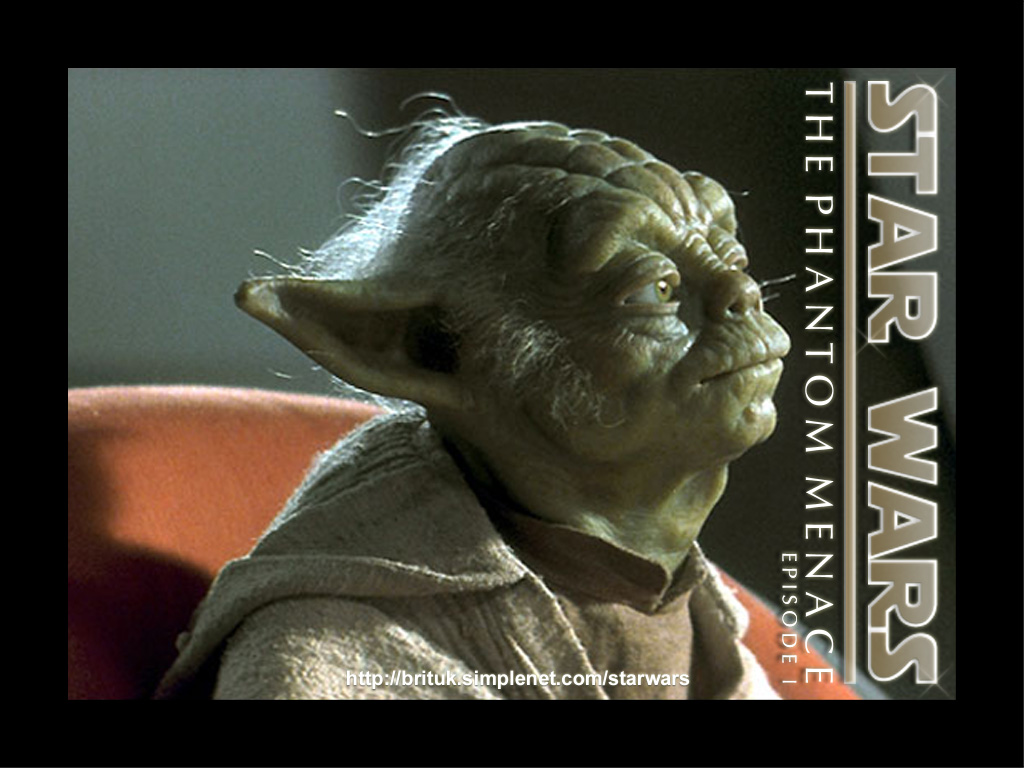 Large background of Episode I Yoda