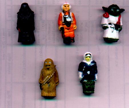 Some Star Wars pencil toppers, including a Yoda one