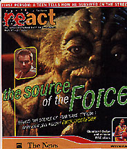 Cover of React magazine (newspaper insert)