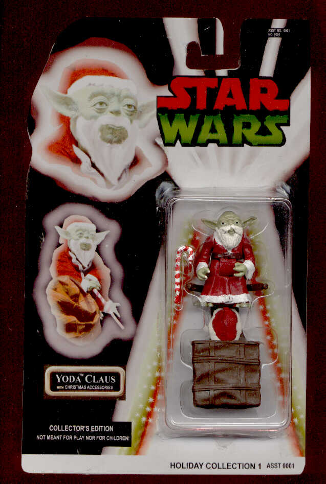Custom carded Santa Yoda Claus figure