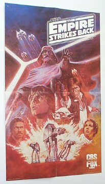 The Empire Strikes back advertisement poster booklet opened all the way