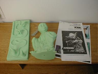 Opened Screamin Yoda model kit