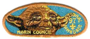 Marin Council Yoda patch (brown) (courtesy of CinciToyMuseum.com)