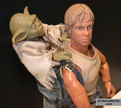 Image of Yoda on Luke's Back from the Wal-Mart 12 inch figure