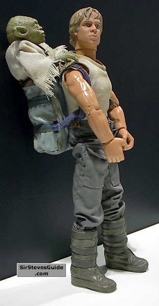 Full-length shot of the 12 inch Luke/Yoda figure outside of the package