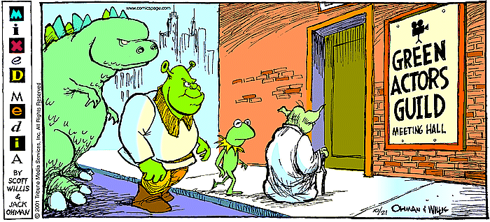 October 21, 2001 'Mixed Media' comic with Yoda