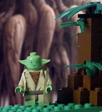 Homemade LEGO Yoda figure