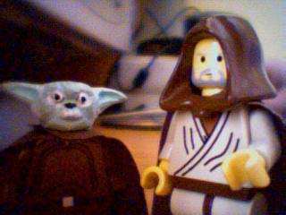 Homemade LEGO Yoda and Obi-Wan figures
