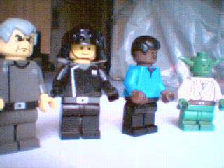 Homemade LEGO Yoda, Lando, etc. figures