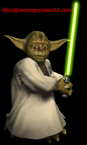 3-D fan made Yoda