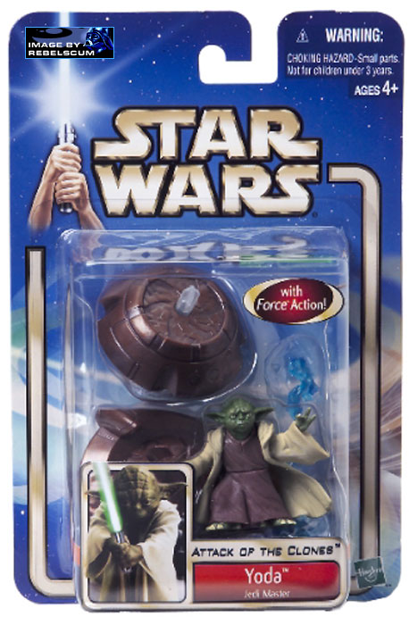 Carded Attack of the Clones Yoda figure  (from RebelScum.com)