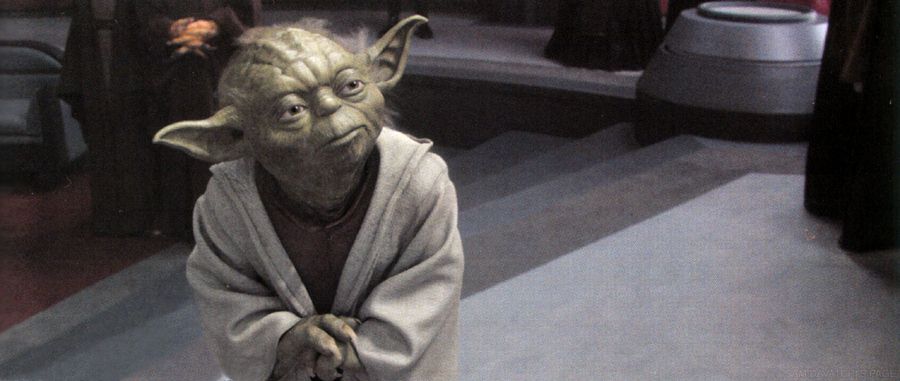 Yoda after hearing Obi-Wan's hologram message from Geonosis (Attack of the Clones screenshot)