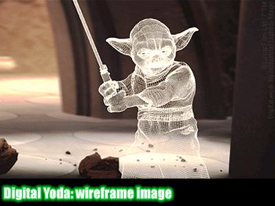 Wireframe Yoda model