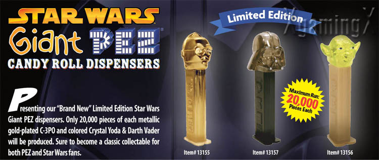 Limited Edition crystal Giant PEZ dispensers