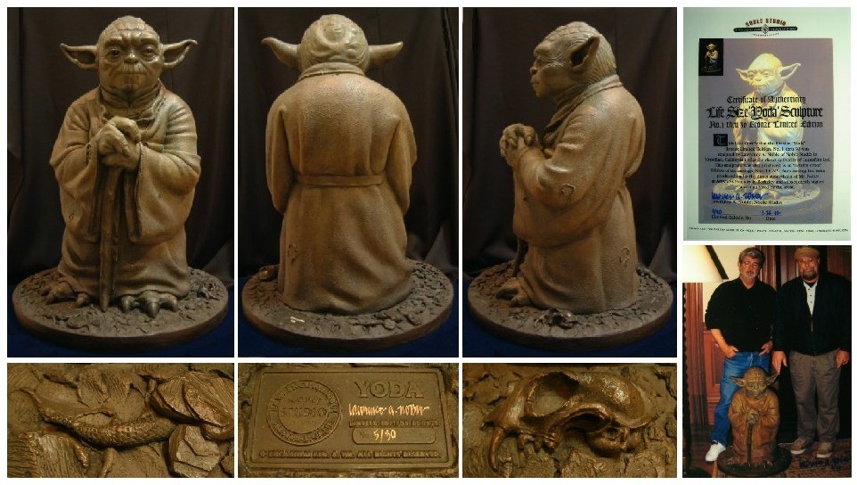 Limited Edition bronze Yoda statue