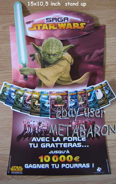 French Revenge of the Sith lottery ticket display