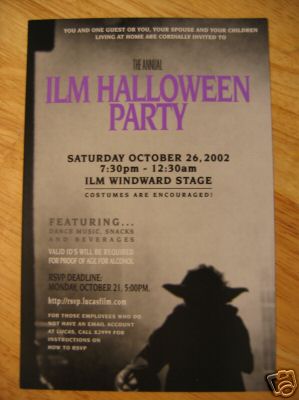 ILM Halloween party invitation - inside