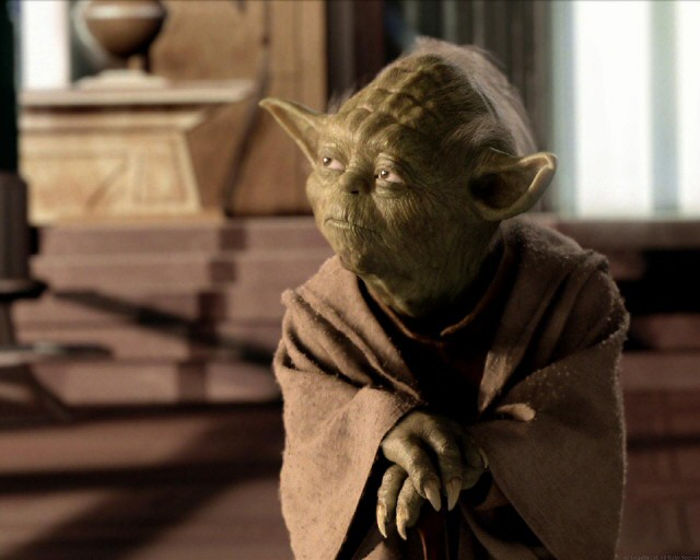 Yoda looking to the side