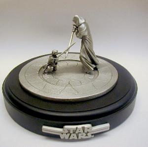 Yoda vs Sidious pewter figure