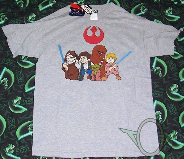 Animated Star Wars heroes shirt - front