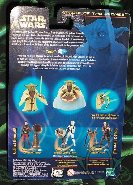 Hasbro - Saga collection - Attack of the Clones Yoda - back