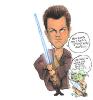 Cartoon with Yoda and young Obi-Wan Kenobi - 359x382