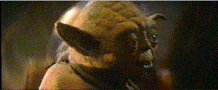 View of right side of Yoda's head