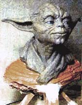 The Yoda bust that will be used in the Prequels