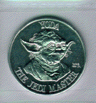 The front to the above Yoda coin