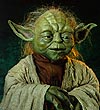 A small pic of the Yoda at the Smithsonian's head