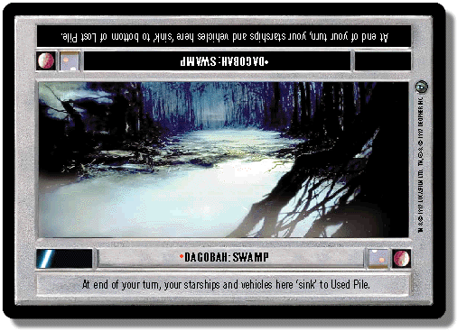 Star Wars CCG card:  'Dagobah:  Swamp'