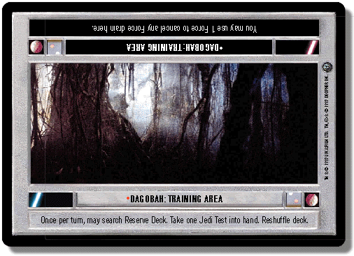 Star Wars CCG card:  'Dagobah:  Training Area'