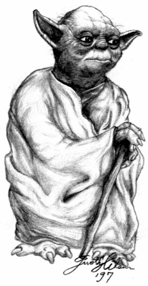 Yoda drawing by Timothy Wilson