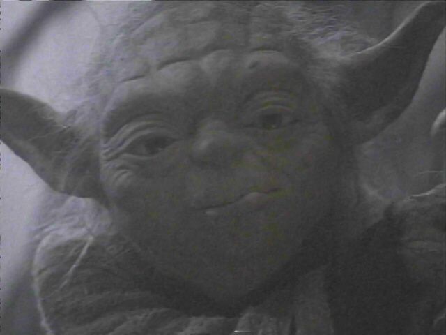 A pouty-faced Yoda