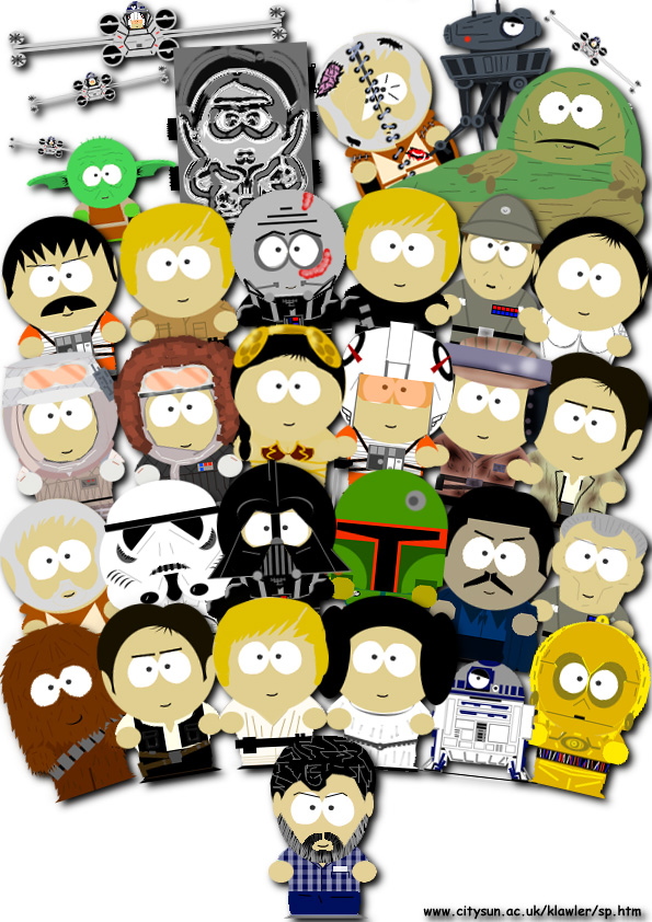 Every Star Wars character as a South Park Character