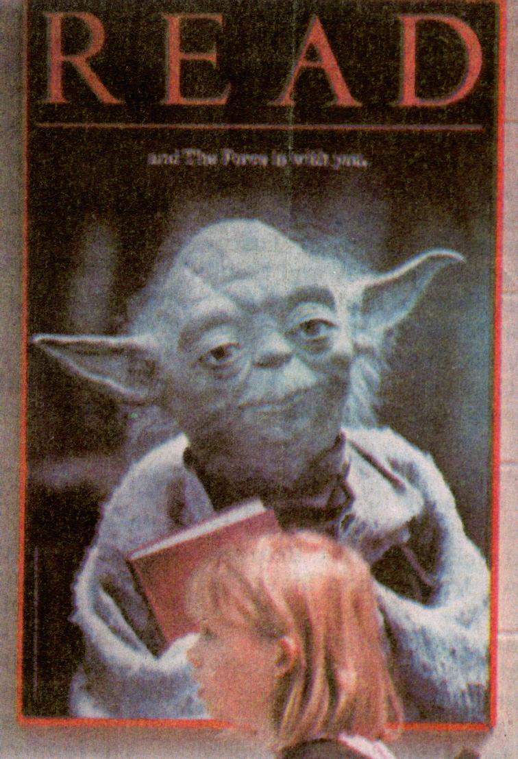 Yoda poster 'Read and the Force is with you'