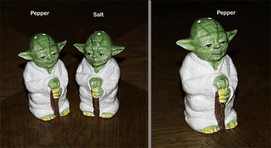 Yoda salt and pepper shakers by Sigma